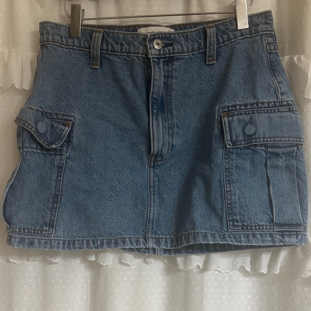 Abercrombie & Fitch Blue Denim Mini Skirt